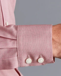 Shirt Sale|Dress Shirts<Charles Tyrwhitt Spread Collar Non-Iron Twill Micro Check Shirt - Red