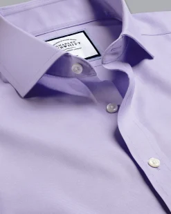 Shirt Sale|Dress Shirts<Charles Tyrwhitt Spread Collar Non-Iron Twill Shirt - Purple Lilac