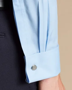 Dress Shirts|Blue Shirts<Charles Tyrwhitt Spread Collar Non-Iron Twill Shirt - Blue Sky
