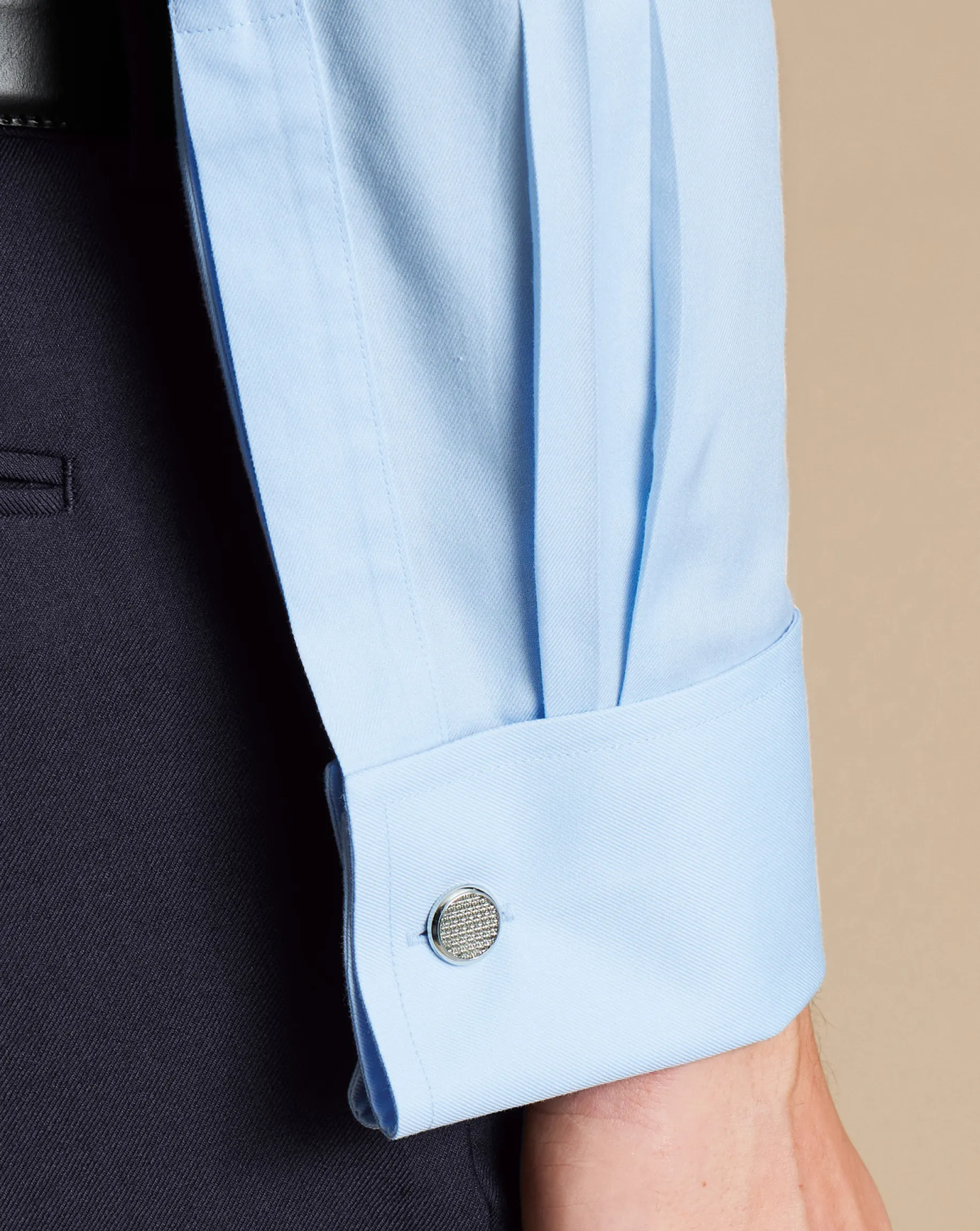 Dress Shirts|Blue Shirts<Charles Tyrwhitt Spread Collar Non-Iron Twill Shirt - Blue Sky