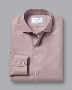 Shirt Sale|Dress Shirts<Charles Tyrwhitt Spread Collar Non-Iron Twill Shirt - Claret Pink