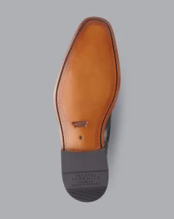 Shoes<Charles Tyrwhitt Square Toe Derby Brogue Shoes - Black