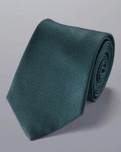 Ties & Bow-ties<Charles Tyrwhitt Stain Resistant Silk Tie - Green