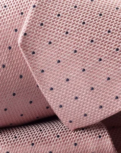 Wedding|Ties & Bow-ties<Charles Tyrwhitt Stain Resistant Spot Silk Tie - Pink & Navy Pink and Navy