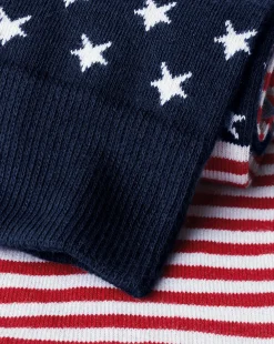 Socks<Charles Tyrwhitt Star and Stripes Socks - Navy & Red Navy and Red