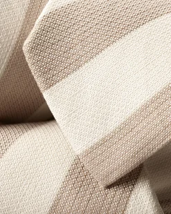 Accessories<Charles Tyrwhitt Stripe Linen Silk Tie - Stone & Ivory Stone & Ivory