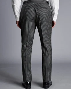 Suit Pants<Charles Tyrwhitt Stripe Morning Suit Pants - Black