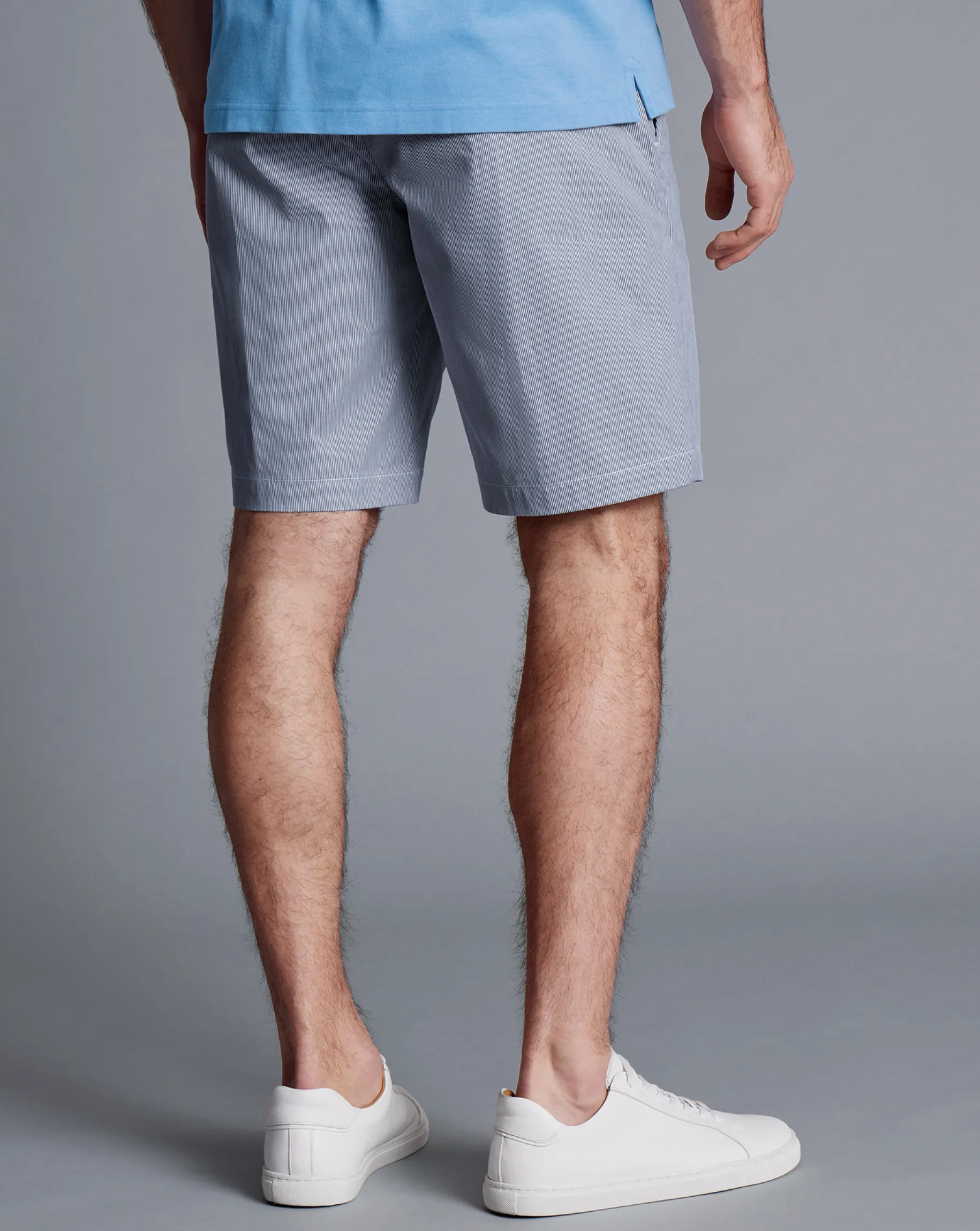 Golf Collection|Pants & Shorts<Charles Tyrwhitt Stripe Shorts - Blue Royal