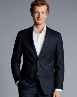 Suit Jackets|Blazers<Charles Tyrwhitt Stripe Suit Jacket - Ink Blue