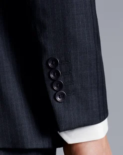 Suit Jackets|Blazers<Charles Tyrwhitt Stripe Suit Jacket - Ink Blue