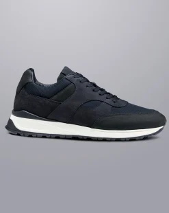 Sneakers|Blue Shoes<Charles Tyrwhitt Suede And Textile Sneakers - Navy