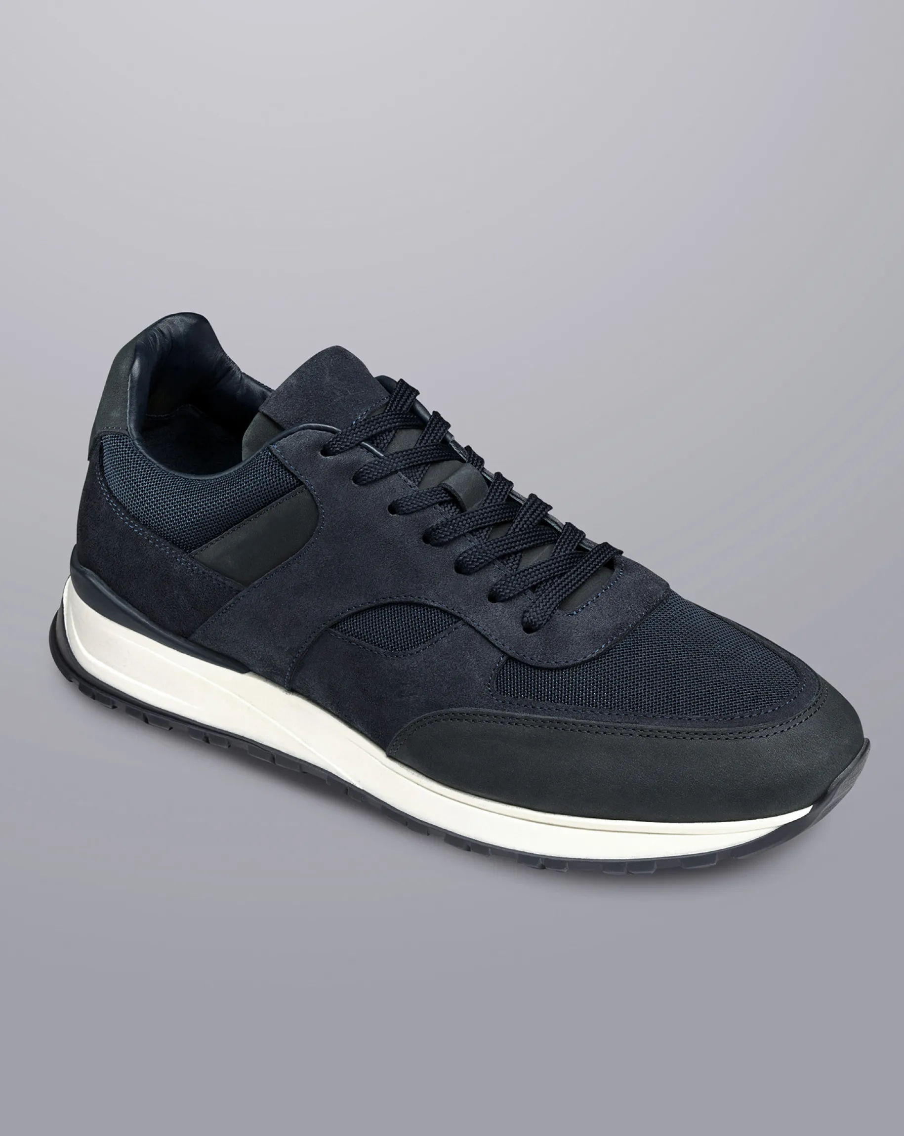 Sneakers|Blue Shoes<Charles Tyrwhitt Suede And Textile Sneakers - Navy