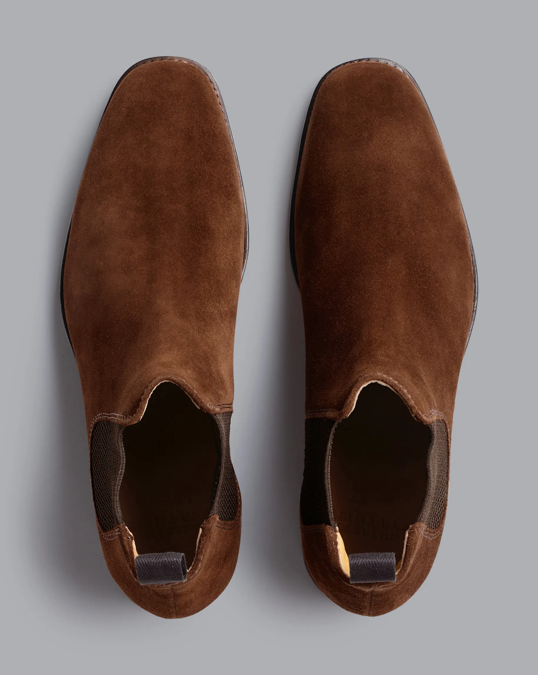 Boots|Brown Shoes<Charles Tyrwhitt Suede Chelsea Boots - Walnut Brown