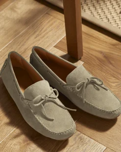 Shoes<Charles Tyrwhitt Suede Driving Loafers - Stone