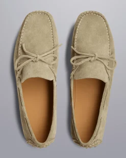 Shoes<Charles Tyrwhitt Suede Driving Loafers - Stone