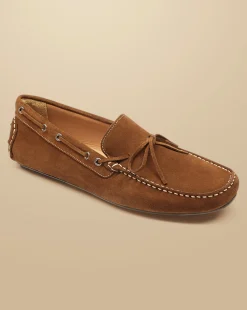 Loafers|Brown Shoes<Charles Tyrwhitt Suede Driving Loafers - Brown Tobacco