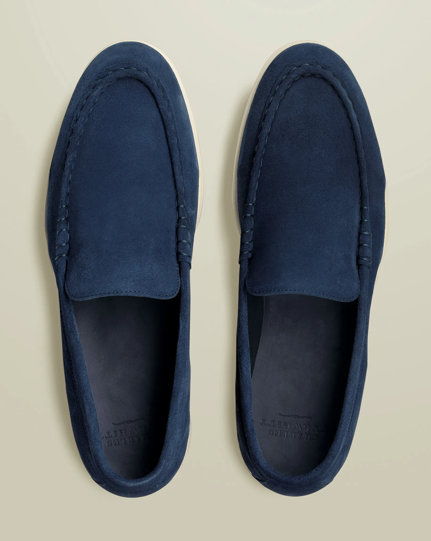 Loafers|Blue Shoes<Charles Tyrwhitt Suede Slip-On Loafer - French Blue