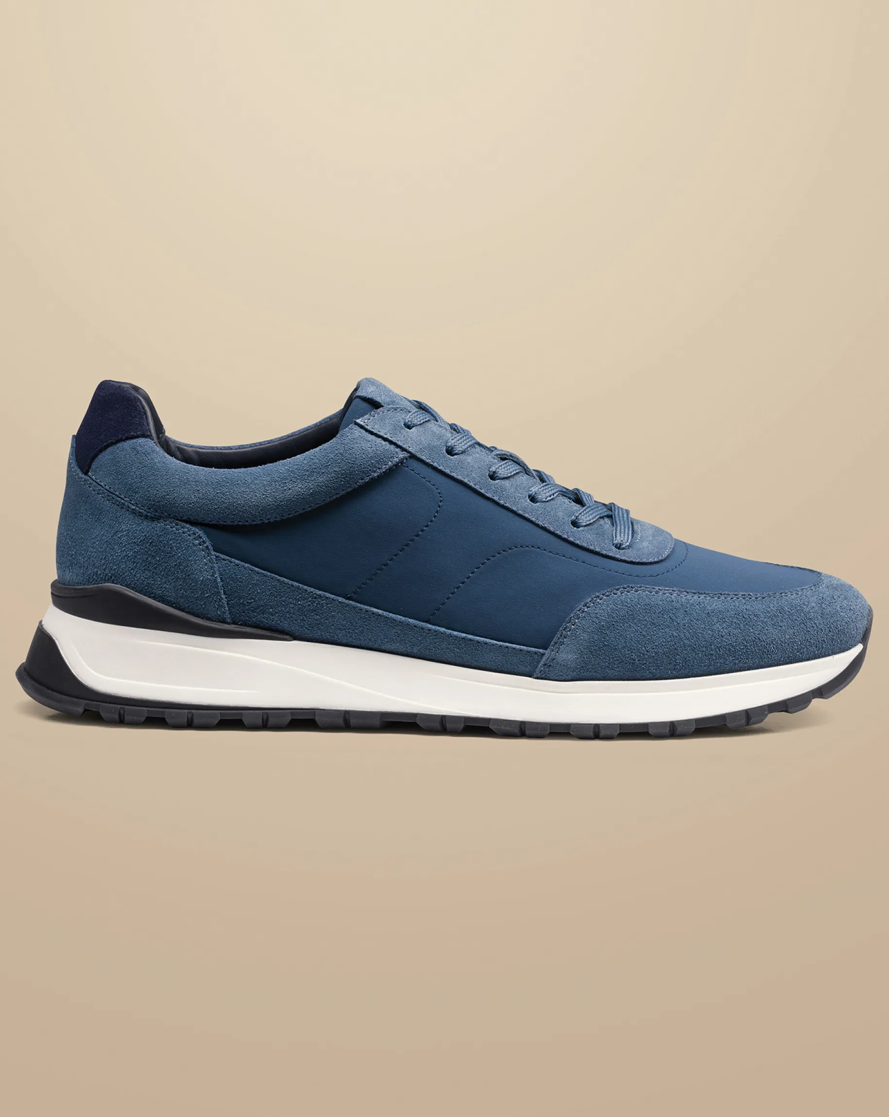 Sneakers|Blue Shoes<Charles Tyrwhitt Suede Textile Sneakers - Ocean Blue