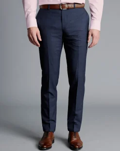 Suit Pants|Pants & Shorts<Charles Tyrwhitt Texture Suit Pants - Denim Blue
