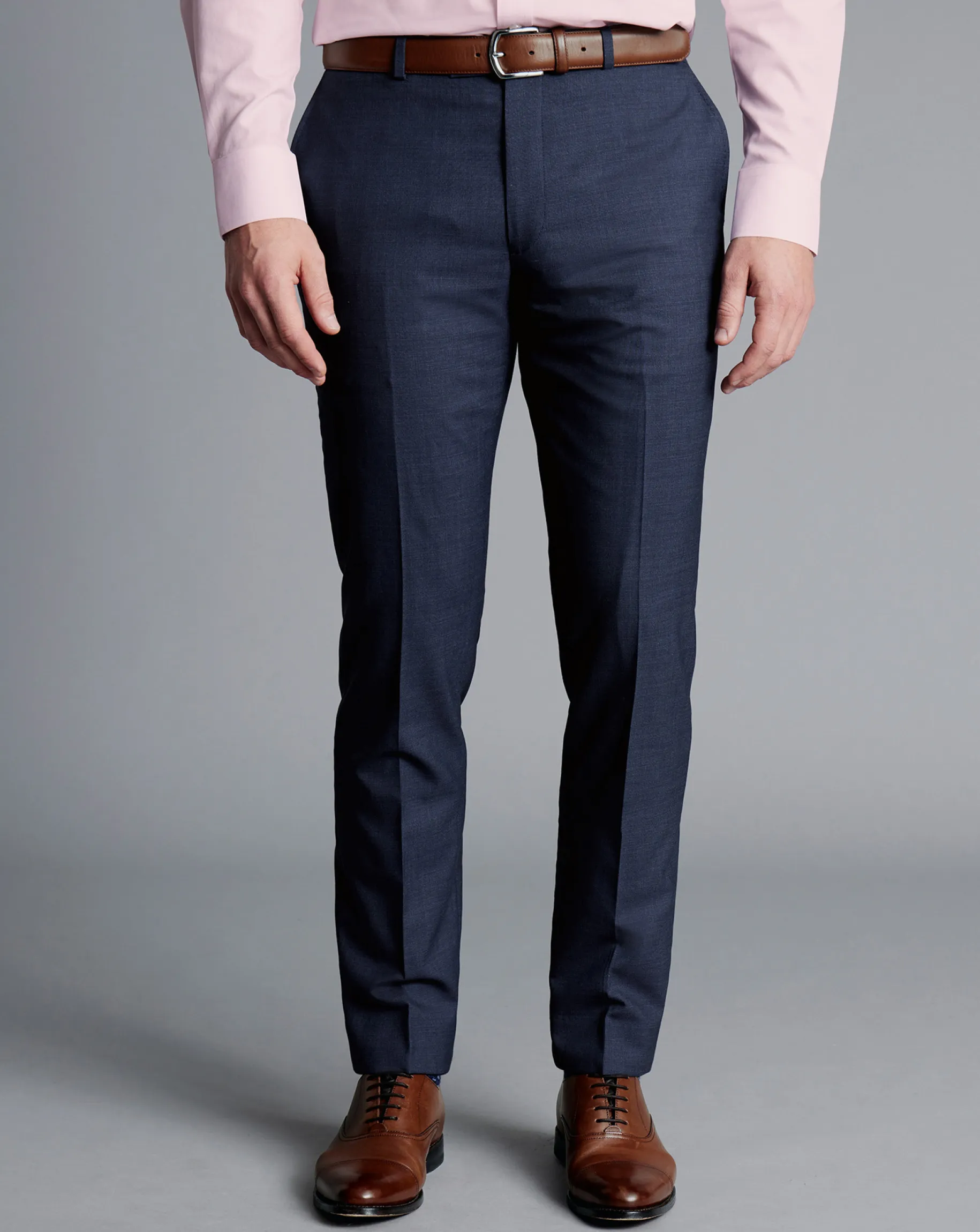 Suit Pants|Pants & Shorts<Charles Tyrwhitt Texture Suit Pants - Denim Blue