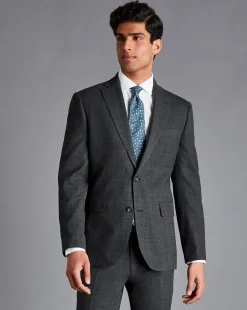 Suit Jackets|Blazers<Charles Tyrwhitt Textured Business Suit Jacket - Dark Grey