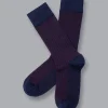 Accessories<Charles Tyrwhitt Textured Socks - French Blue & Maroon