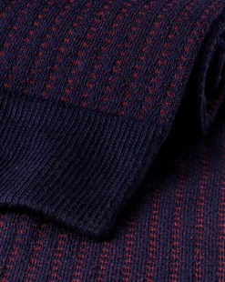 Accessories<Charles Tyrwhitt Textured Socks - French Blue & Maroon