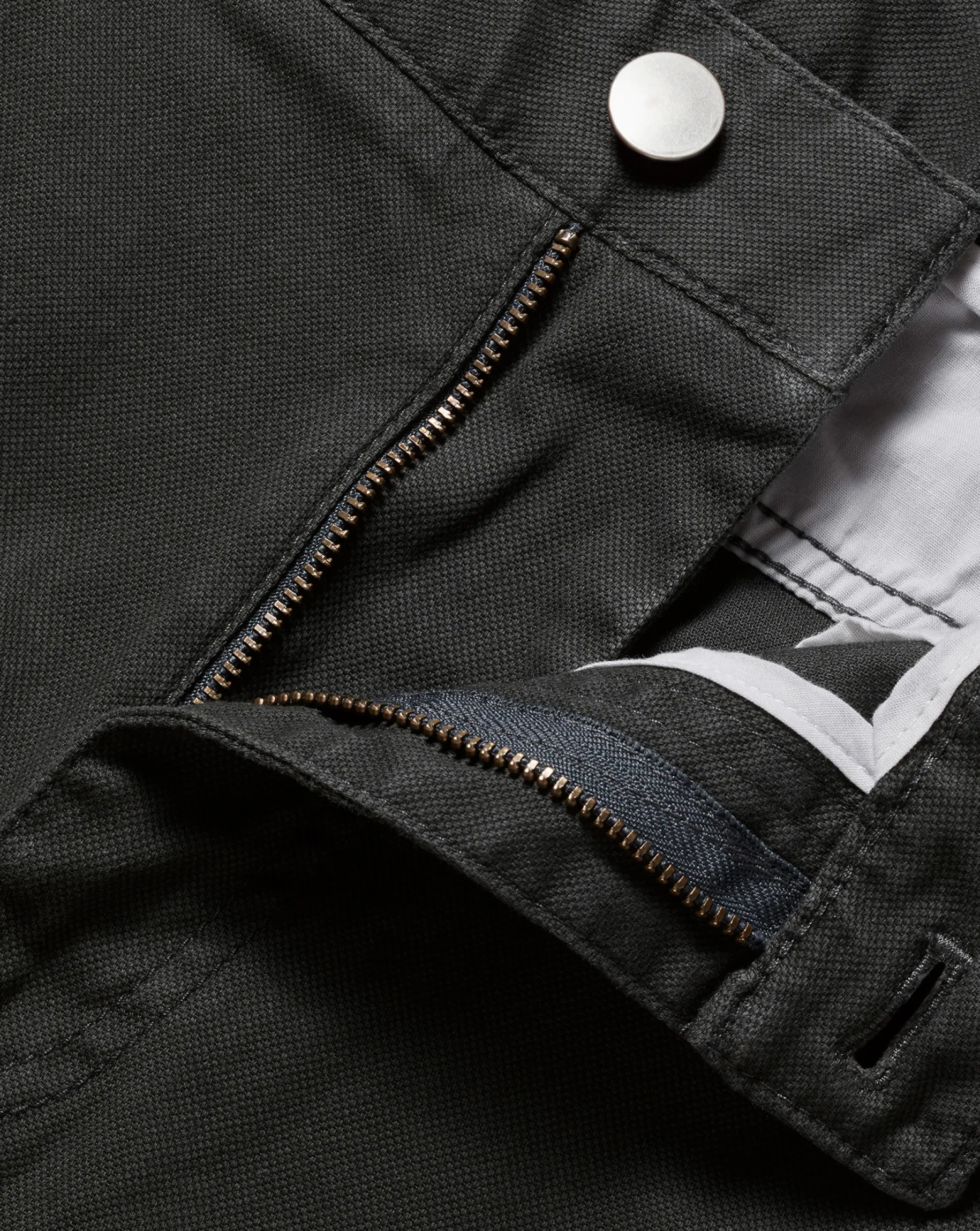Pants & Shorts<Charles Tyrwhitt Textured Washed 5 Pocket Pants - Grey Charcoal