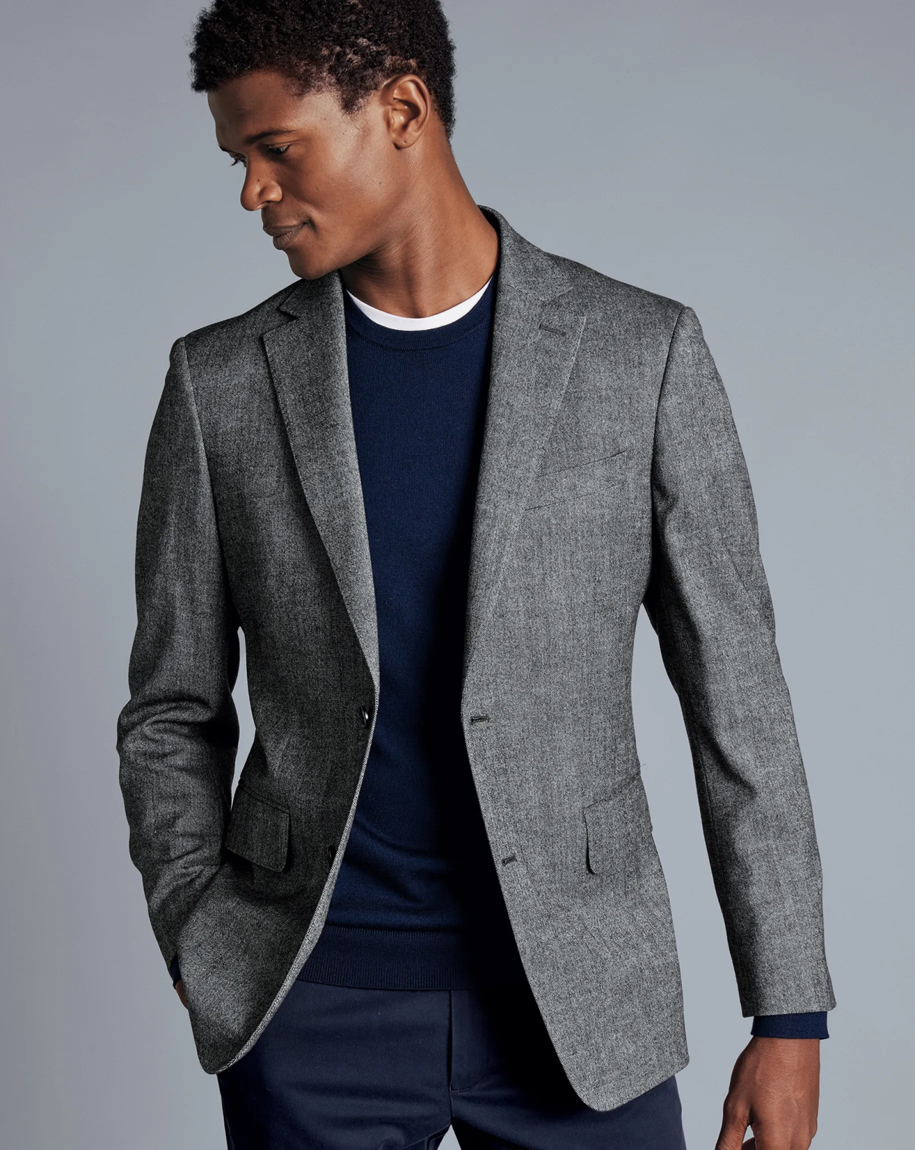 Coats & Jackets|Blazers<Charles Tyrwhitt Textured Wool Jacket - Grey