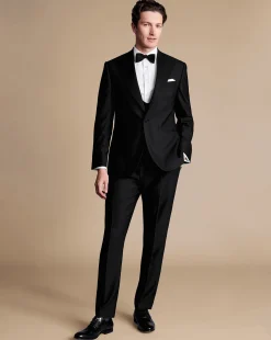 Vests<Charles Tyrwhitt Tuxedo Double Breasted Vest - Black