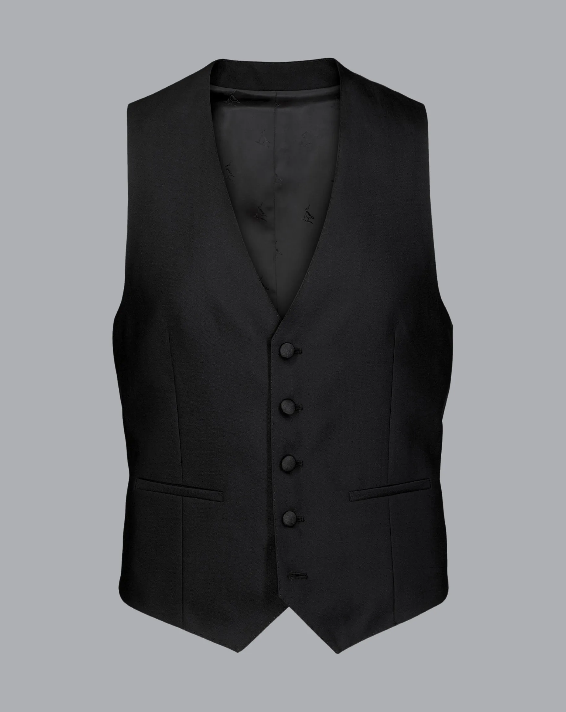 Vests<Charles Tyrwhitt Tuxedo Vest - Black