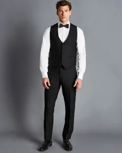 Vests<Charles Tyrwhitt Tuxedo Vest - Black