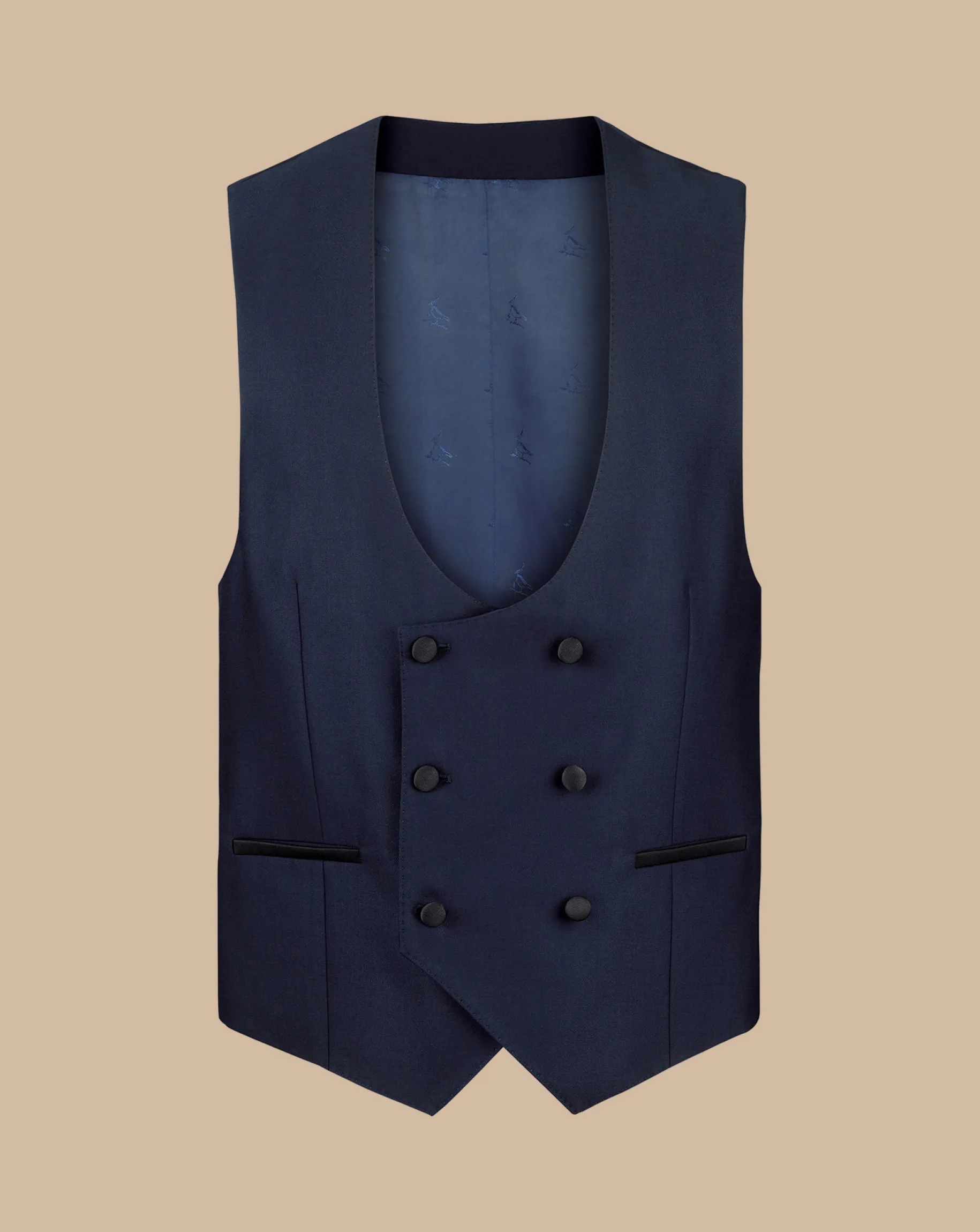 Vests<Charles Tyrwhitt Tuxedo Vest - Dark Navy