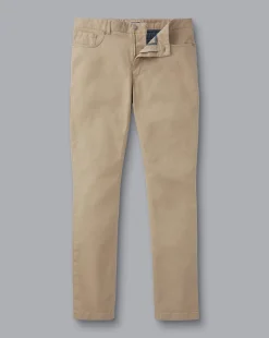 Pants & Shorts<Charles Tyrwhitt Twill 5 Pocket Jeans - Oatmeal