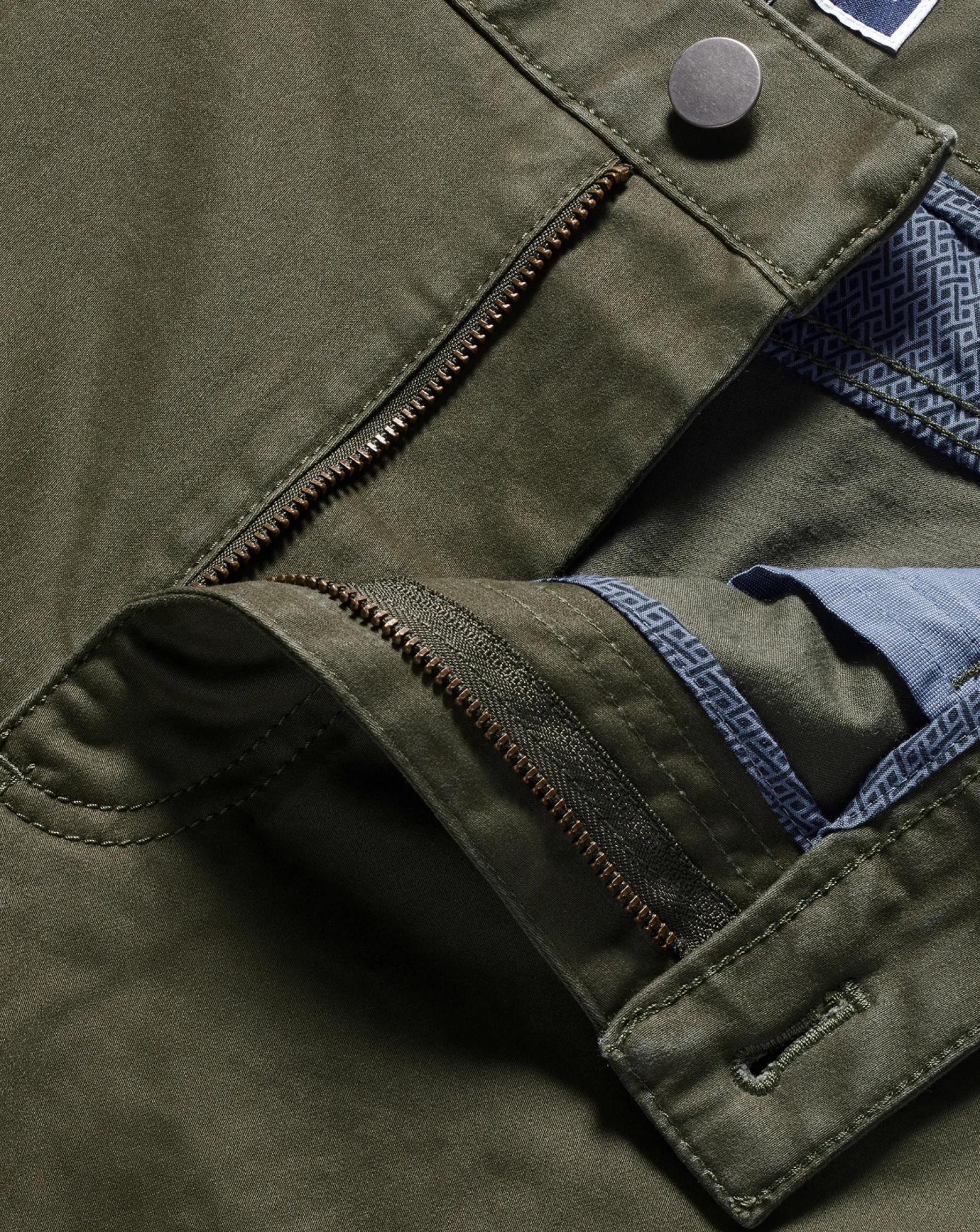 Pants & Shorts<Charles Tyrwhitt Twill 5 Pocket Jeans - Green Olive