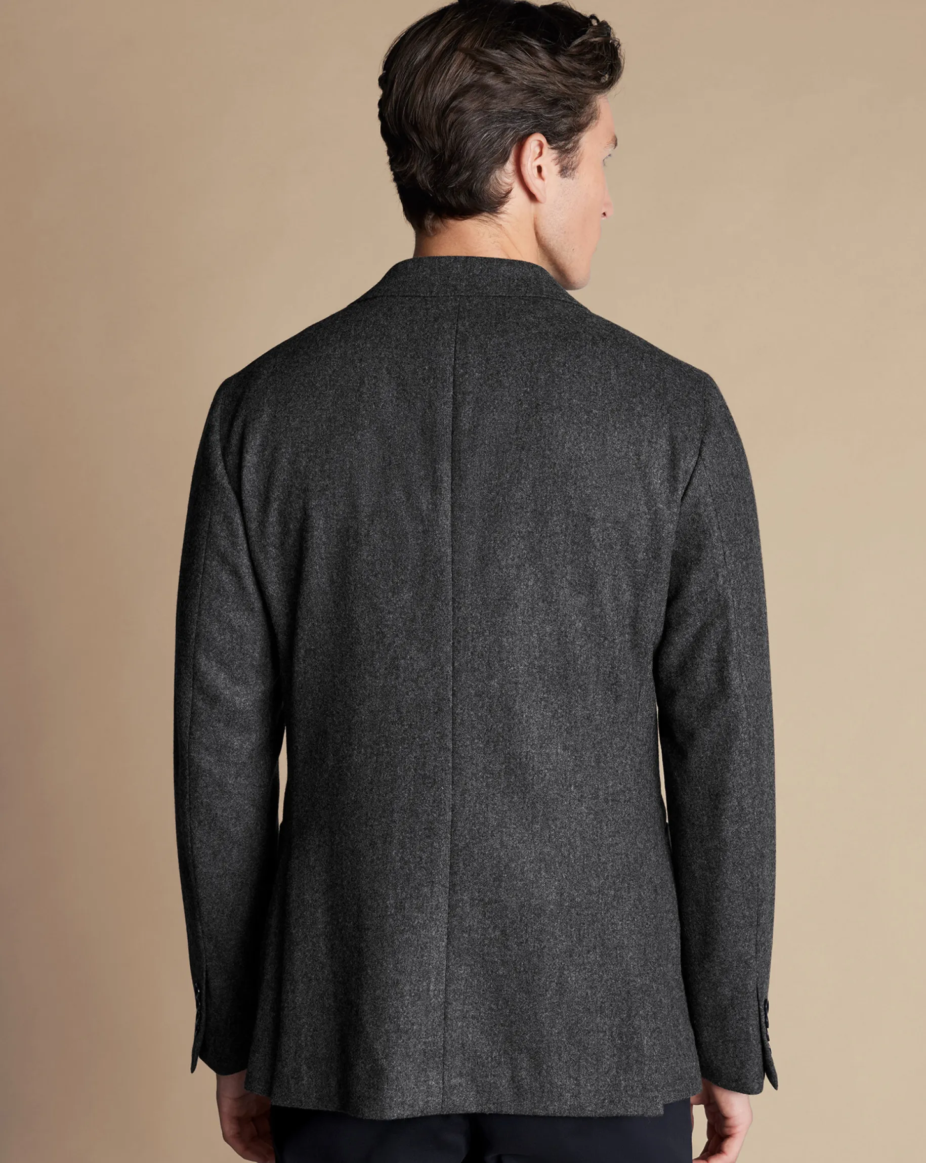 Blazers<Charles Tyrwhitt Twill Wool Jacket - Grey Charcoal