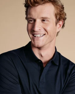 Performance polos|Blue Shirts<Charles Tyrwhitt Tyrwhitt Cool Polo - Dark Navy