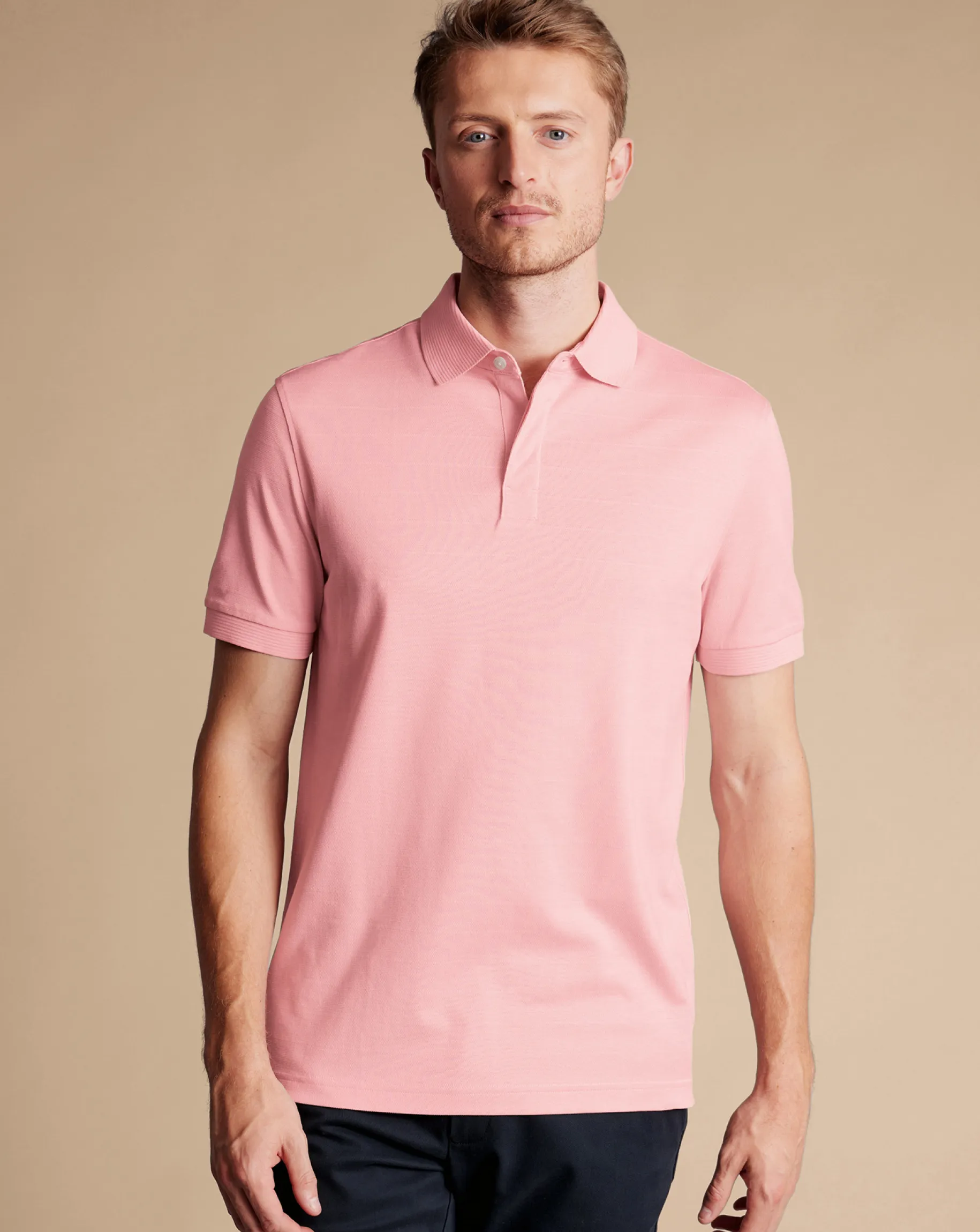 Pink Shirts|Performance polos<Charles Tyrwhitt Tyrwhitt Cool Polo - Pink