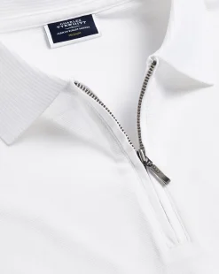 Shirt Sale|Polos<Charles Tyrwhitt Tyrwhitt Cool Quarter Zip Polo - White