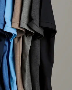 Golf polos|Grey<Charles Tyrwhitt Tyrwhitt Pique Polo - Dark Grey Marl