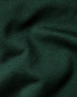 Golf polos|green<Charles Tyrwhitt Tyrwhitt Pique Polo - Dark Green