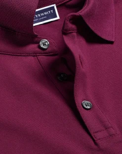 Pink Shirts|Short Sleeve polos<Charles Tyrwhitt Tyrwhitt Pique Polo - Dark Pink
