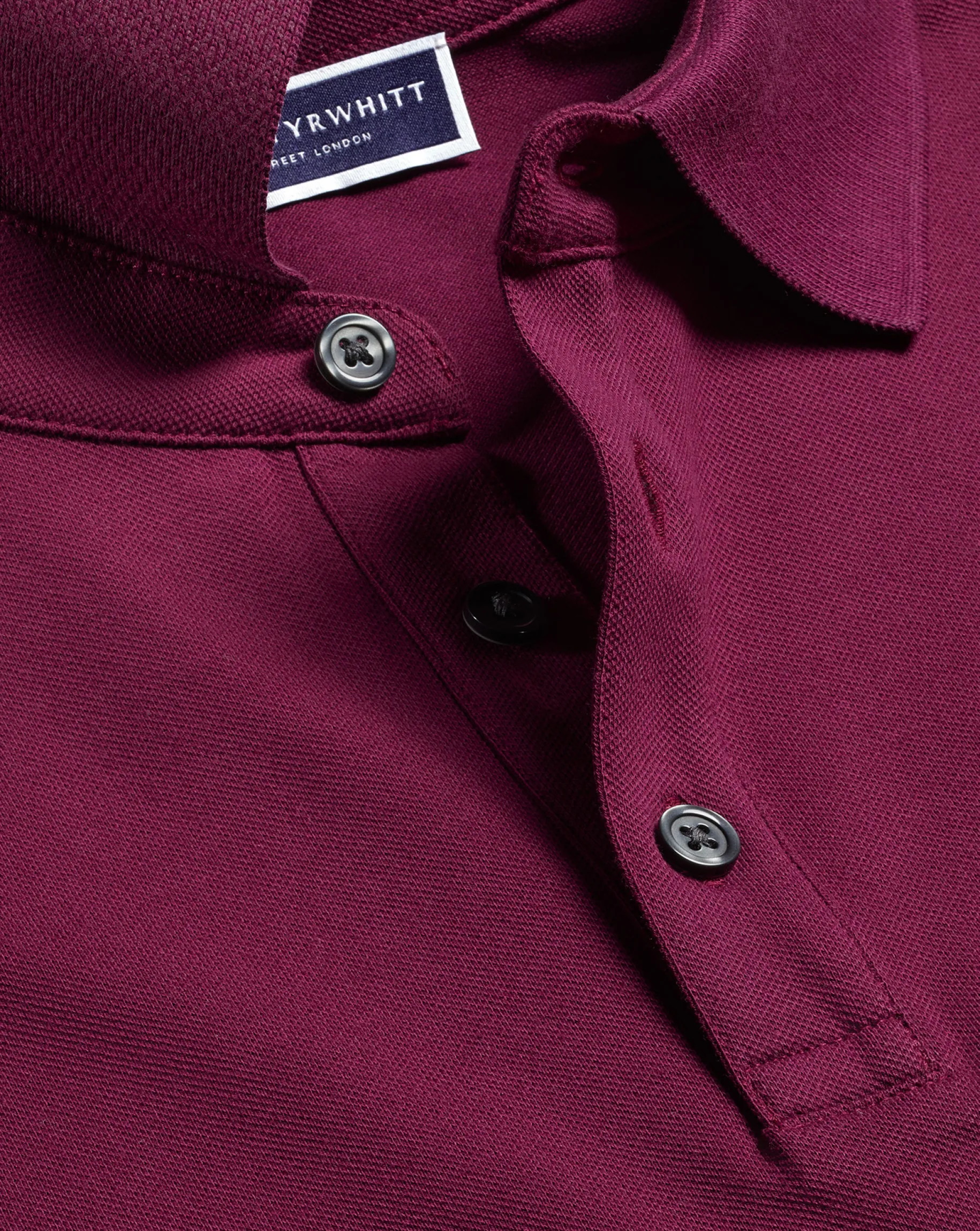 Pink Shirts|Short Sleeve polos<Charles Tyrwhitt Tyrwhitt Pique Polo - Dark Pink