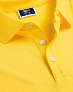 Short Sleeve polos|Polos<Charles Tyrwhitt Tyrwhitt Pique Polo - Lemon Lemon Yellow
