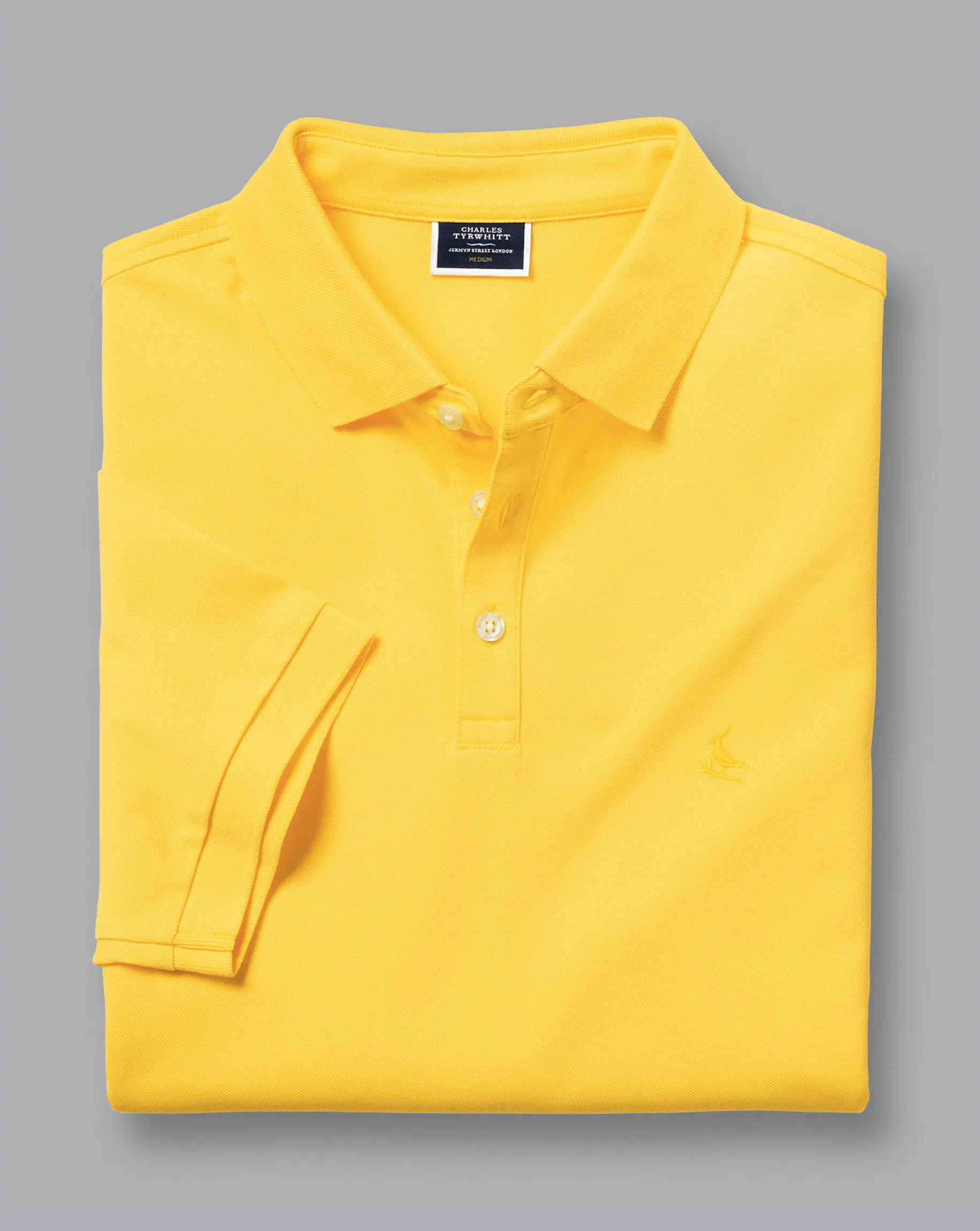Short Sleeve polos|Polos<Charles Tyrwhitt Tyrwhitt Pique Polo - Lemon Lemon Yellow
