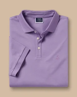 Golf polos|Short Sleeve polos<Charles Tyrwhitt Tyrwhitt Pique Polo - Purple Lilac