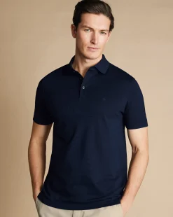 Blue Shirts|Golf polos<Charles Tyrwhitt Tyrwhitt Pique Polo - Navy