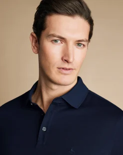 Blue Shirts|Golf polos<Charles Tyrwhitt Tyrwhitt Pique Polo - Navy