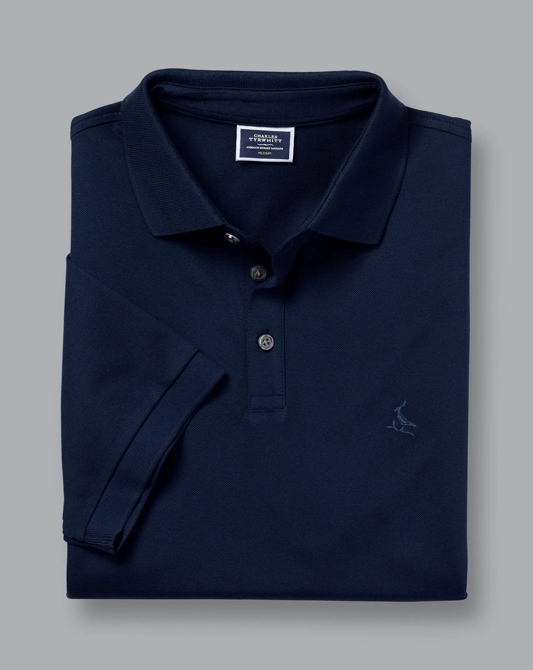 Blue Shirts|Golf polos<Charles Tyrwhitt Tyrwhitt Pique Polo - Navy