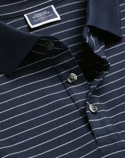 Blue Shirts|Blue<Charles Tyrwhitt Tyrwhitt Pique Polo - Navy & White Navy and White